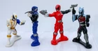 Vintage Power Rangers SPD Stakz Action Figure Set of 4 White Blue Red Black