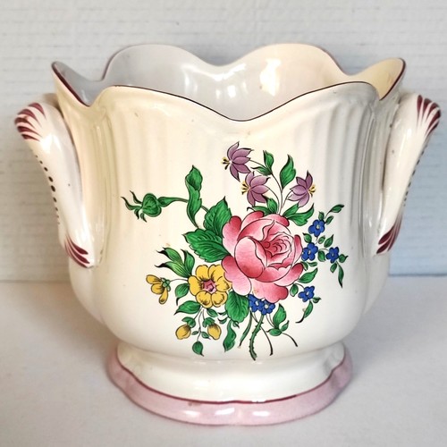 Grand cache pot en faience de