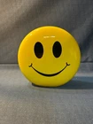 Happy Face Smiley Coin Piggy Bank McCoy USA MCM Ceramic Yellow 1970s Vintage