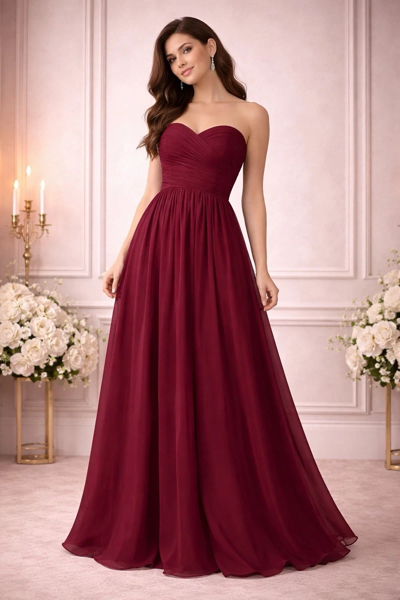fitted lace wedding dress The Donita Fitted Puff Sleeve Satin Gown Red / 14 main image 1