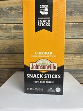 Johnsonville Summer Sausage Snack Sticks - Gluten Free Protein Snacks, Cheddar