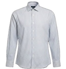 Charles Tyrwhitt Dress Shirt Mens 16.5/35 Blue White Gingham Plaid Slim Fit L/S