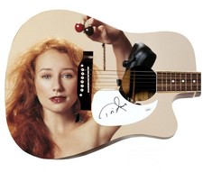 Tori Amos Signed 1/1 Custom Graphics Photo Guitar JSA