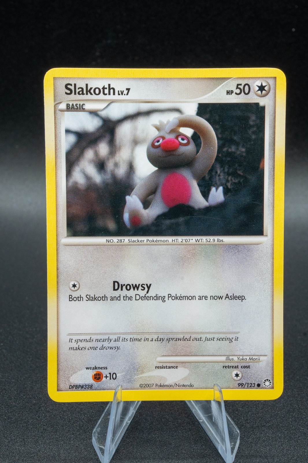 SLAKOTH - 99/123 - MYSTERIOUS TREASURES - POKEMON CARD - LP Light Play +