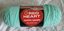 Red Heart Super Saver No Dye Lot Light Mint 7 oz Acrylic Yarn