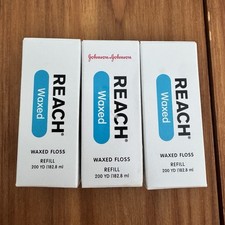Johnson Johnson Reach Waxed Floss REFILL SPOOL 200 YARDS 3 PK NO DISPENSER