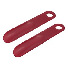 7.5in Shoe Horn, 2Pcs Plastic Shoe Helper, Straight Shoe Horns, Red