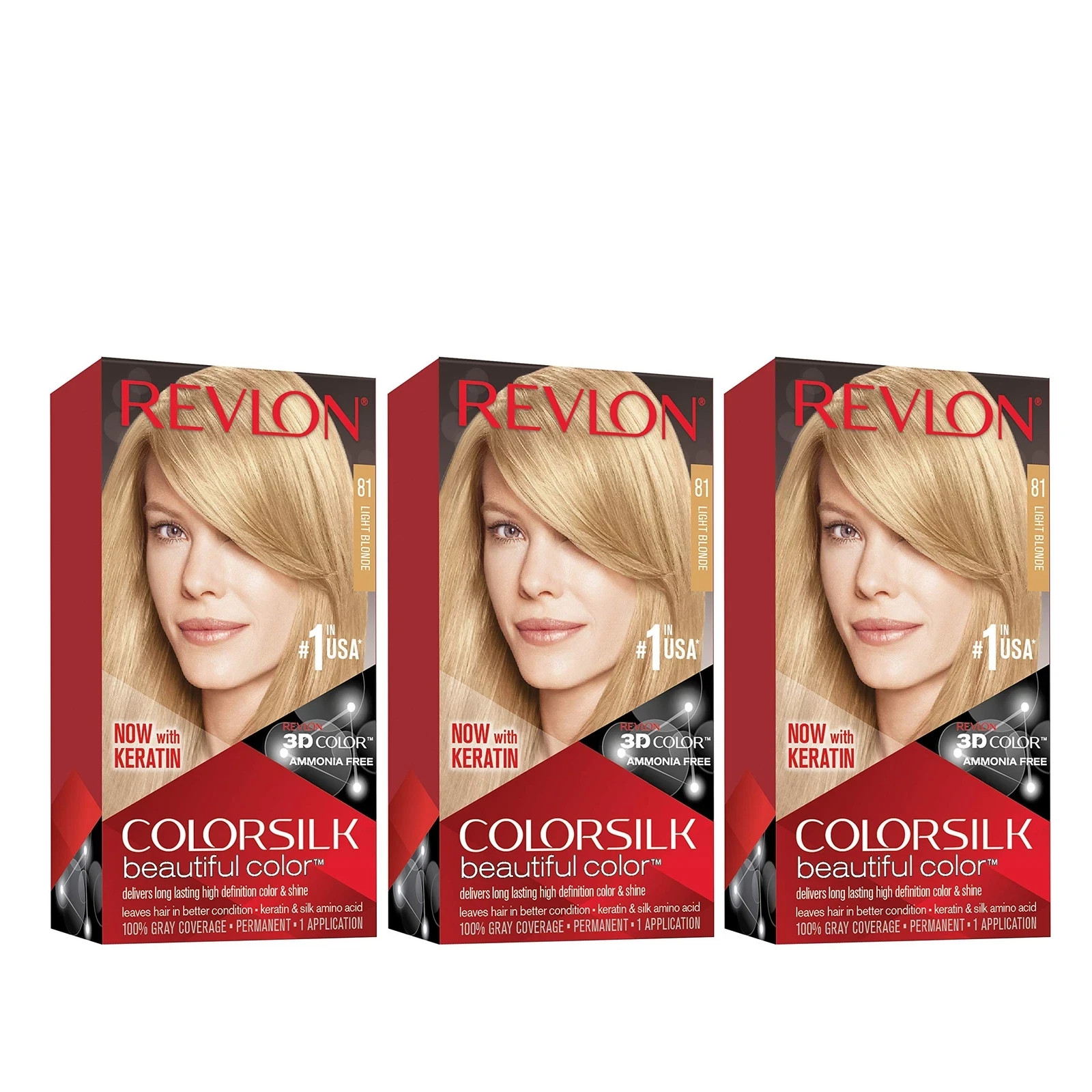 Silk Permanent Hair Color # 81 Light Blonde