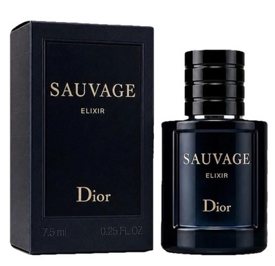 DIOR SAUVAGE ELIXIR Mini Concentrate NEW in Box .25 0.25 Oz 7.5 mL TRAVEL SIZE