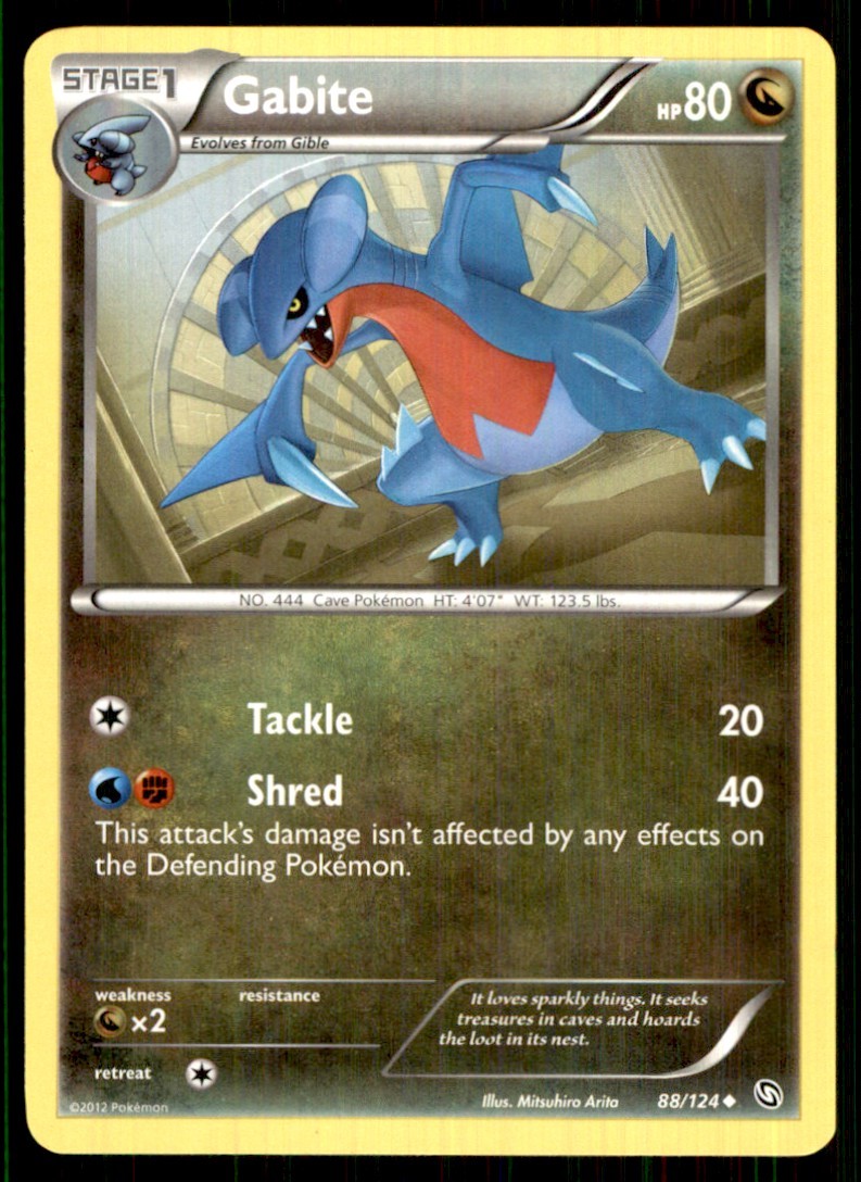 2012 Black & White - Dragons Exalted Gabite Stage 1/Uncommon #88