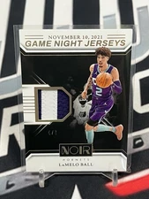 2024-25 Panini Noir Lamelo Ball Game Night Jerseys Player Worn Gold /7 #GNJ-BALL