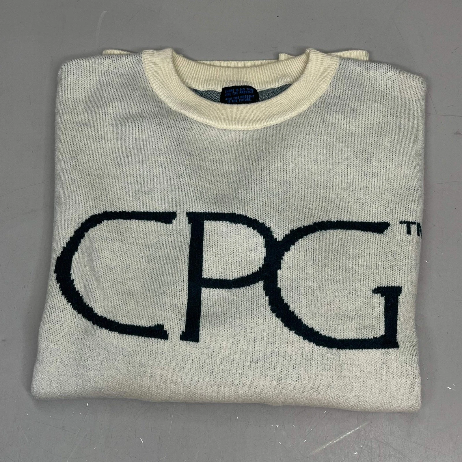 CPG CODEGRAPHY WORLDWIDE Sweater Women's Sz XL Green/Crème WCPG-SWTR-NTRL-2022-3 image 7