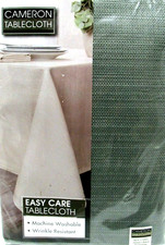 Gray Fabric Tablecloth Wrinkle Resistant 60X104 RectangularTextured Cameron NEW