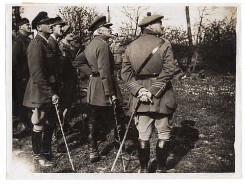WWI Divisional Commander Watching Black Watch at Sports Original News Photo