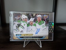 2024-25 Upper Deck Clear Cut Hockey UDCanvas Signatures Logan Stankoven CS-LS 