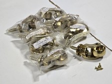 SC1C Brass Stem Casters Shiny Van Dykes Set of 8