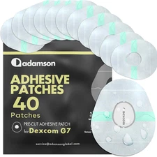 Dexcom G7 over Patches Waterproof – 40 Clear Adhesive Patches – Transparent CGM 