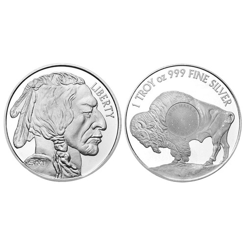 1 Troy oz Sunshine Mint Buffalo .999 Silver Round Mint Mark SI - Picture 3 of 3