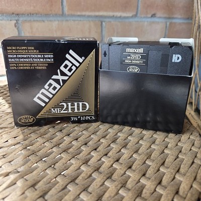 Vintage Maxell MF2HD 3.5  Floppy Disks 1.44MB HD Lot of 13 Open Box IBM