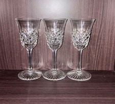 Baccarat Burgos 3 Crystal Wine Glasses 5.4" France Used