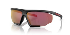 Prada Sunglasses PS07YS DG010A Black Frame / Orange Mirror Lens NEW 76mm