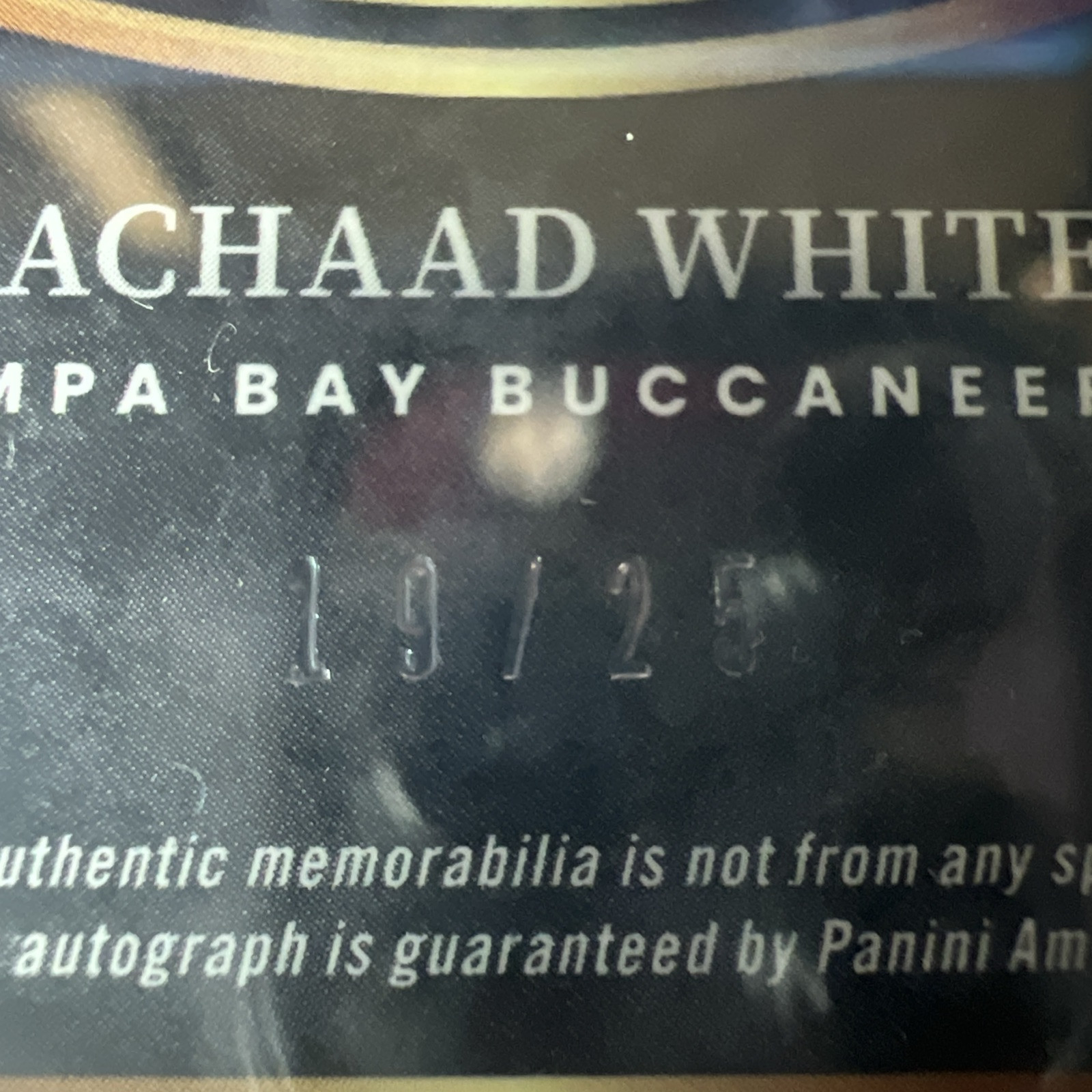 Rachaad White 2023 Panini Select  TIE DYE Patch Auto /25 PSA 9 MINT POP 1! 🔥🥵 view 3