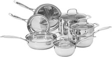 Stainless Steel Cookware Set, Oven Safe, Induction-Ready, Even