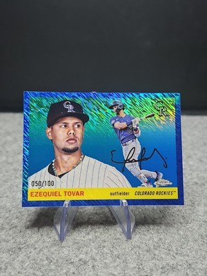 2025 Topps Chrome Platinum Anniversary - Ezequiel Tovar Blue Shimmer /100