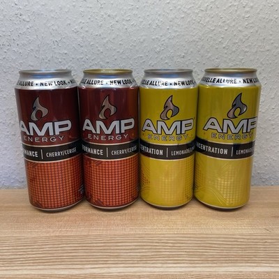 2013 AMP Energy New Look Empty Cans Canada Soda Mountain Dew Pepsi Collection