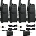 RT22 FRS Walkie Talkies Long Range 4Pack | Rechargeable USB-C For Camping Hiking