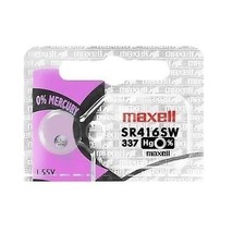 1 x MAXELL SR416SW 337 SR416 1.55v Silver Oxide Button Cell Watch Battery -...