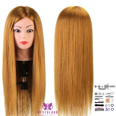 Neverland Beauty   24'' Trainingskopf mit 60% Echthaar Friseur-Mannequin-Kopf DE