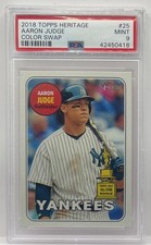 2018 Topps Heritage #25 Aaron Judge Color Swap Variation PSA 9 YANKEES SP SSP