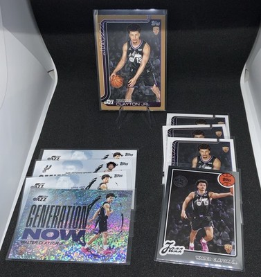 Lot (9) 2025-26 Topps Walter Clayton Jr. Rookie Card Utah Jazz RC