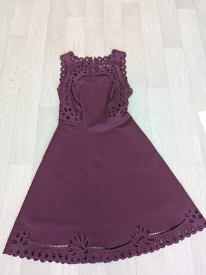 Robe Ted Baker London Verony Prune Dentelle Taille 1 (36/38) - Photo 1/4
