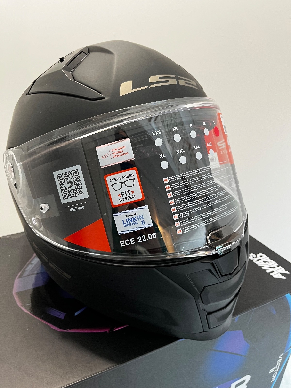 Casque moto intégral LS2 Vector 2 FF811 neuf taille L protection tête route