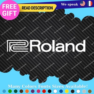 Fits Roland Sticker Decal Vinyl Guitar White Drum Keyboard Piano Synthesizer