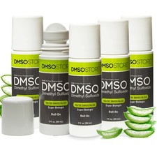 DMSO 70/30 3 oz. Roll-on w/Aloe Vera 5 Pack 99.995 Low odor Pharma Grade