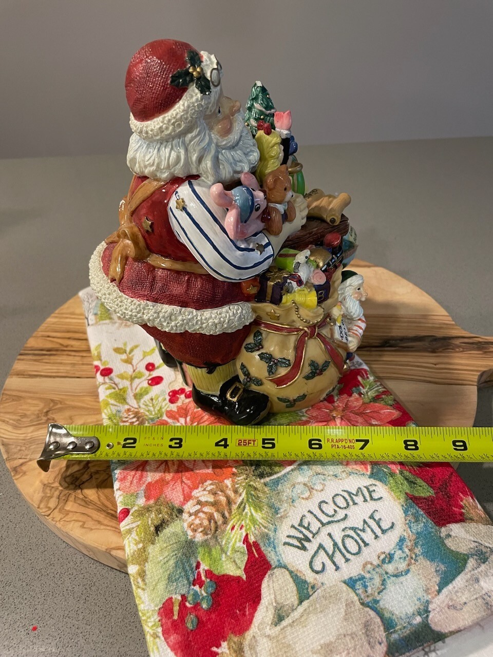 Vintage Fitz & Floyd Christmas "Toy Land" Music Box, Santa in his