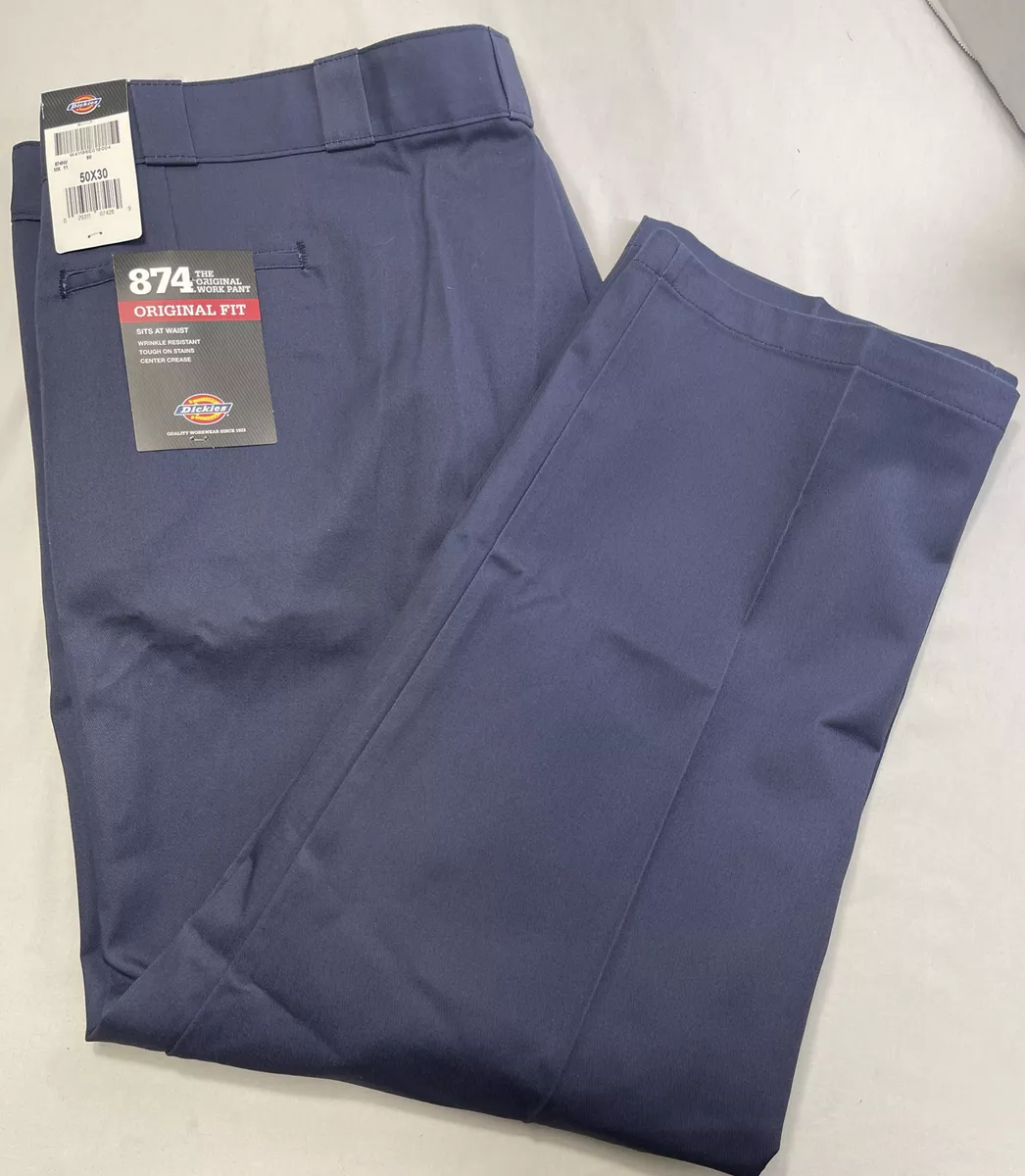 Dickies 874 Original Fit Navy Blue Work Pants Men's 50 x 30