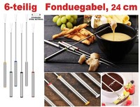 Fondue-Gabeln Fonduegabeln FonduespießE Aus Edelstahl Mit Edelstahlgriffen 6 St