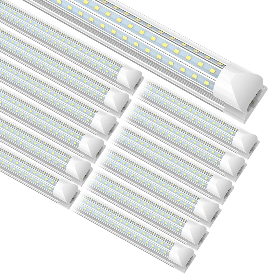 4FT LED Shop Light 6000K 45W T8 Linkable Ceiling Tube Fixture 4 Pack 12 Pack - Image 2 of 4