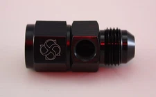 Y32 -6AN Female To -6AN Male W/ 1/8 NPT Side Port For Gauge Sensor BLACK Coupler