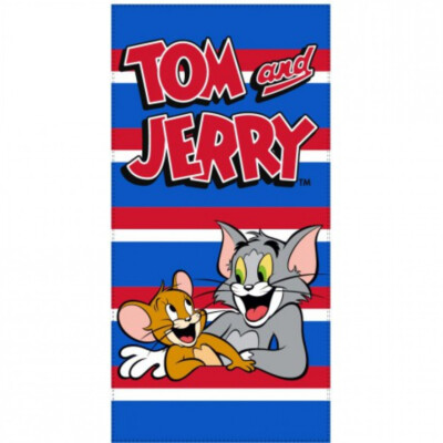 Tom and Jerry  Badetuch Strandtuch 140 x 70 cm Warner Brothers 100%Polyester