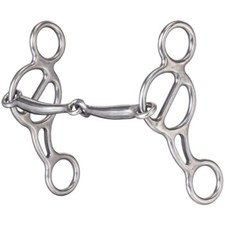 Short Shank Soft Slide Gag Bit - 6" Cheeks - 5" Snaffle Mouth