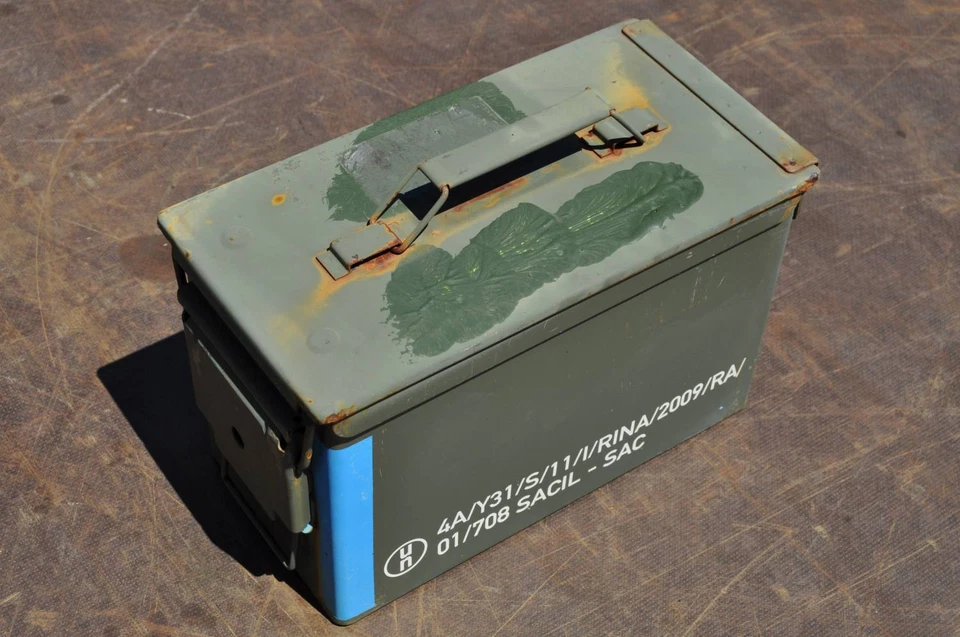 Munitionskiste Kiste Transportkiste Lagerbox Metallkiste Bundeswehr BW - Bild 2 von 3