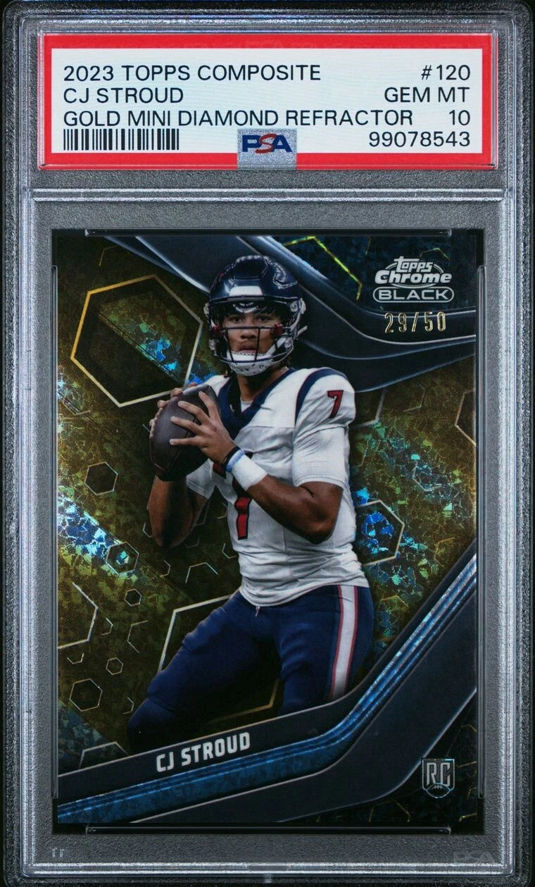 CJ Stroud Topps Composite #120 Gold Mini Diamond Refractor