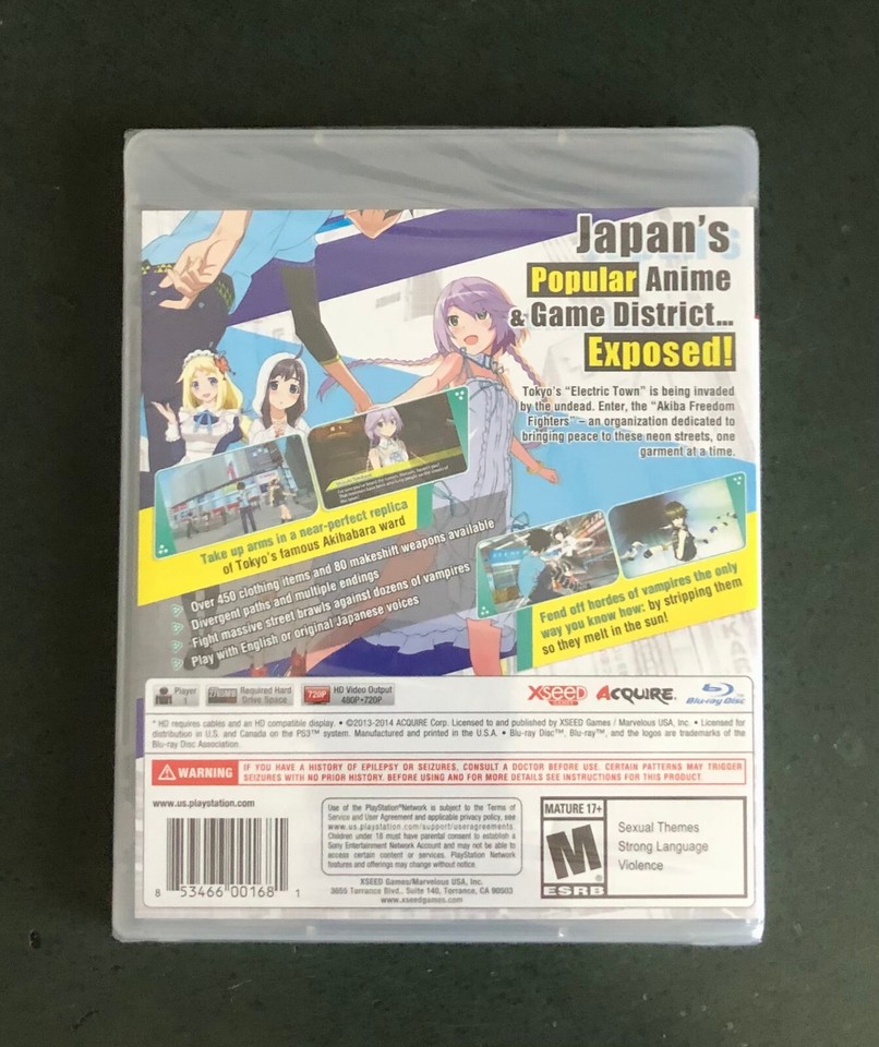 Jeu PS3 Akiba's Trip: Undead & Undressed - Neuf Sous Blister - PEGI 16