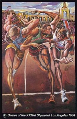Ernie Barnes - The Finish Olympic Track Signed/Numbered