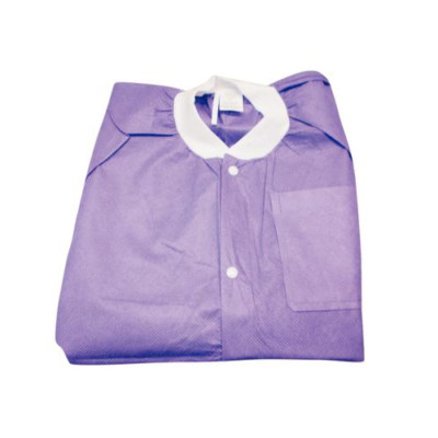ValuMax 3630PPS Extra-Safe Lab Jackets SMS Hip Length Purple Small 10/Pk